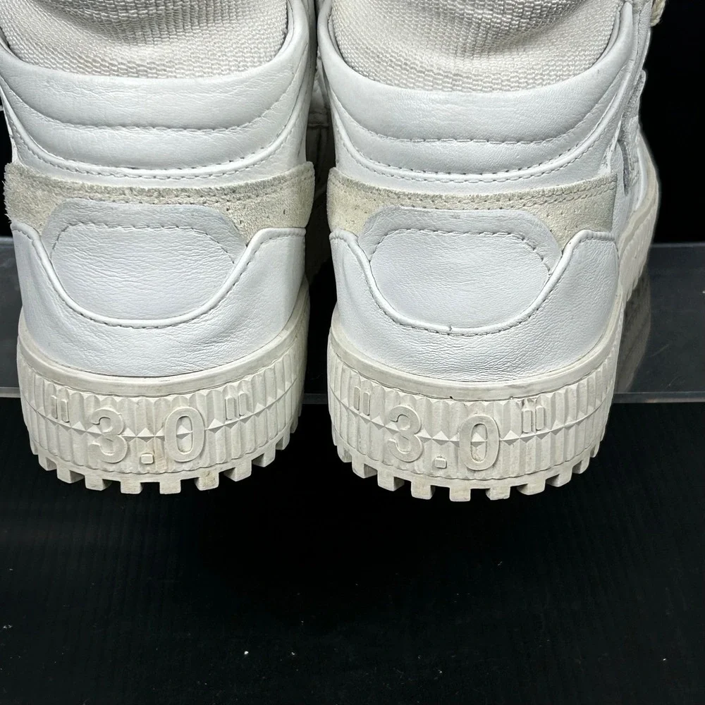 Off-White Size 35 US 5 Off Court 3.0 Leather Sneakers White High Top Shoe Womens
